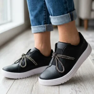 Tênis Casual Feminino Moleca Com Strass